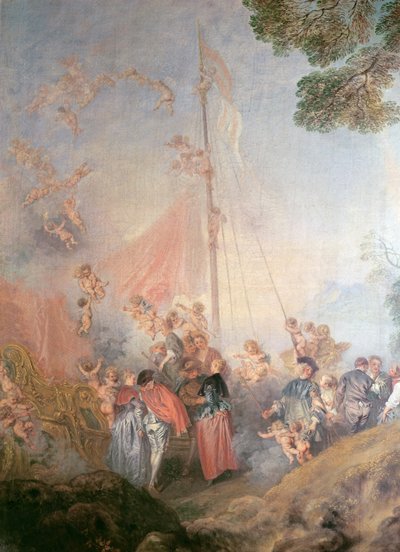 Einschiffung nach Kythera, 1717 (Detail) von Jean Antoine Watteau